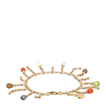 Chopard 18K Yellow Gold Diamond Multi Stone Dangle Charm Bracelet 2 of 3