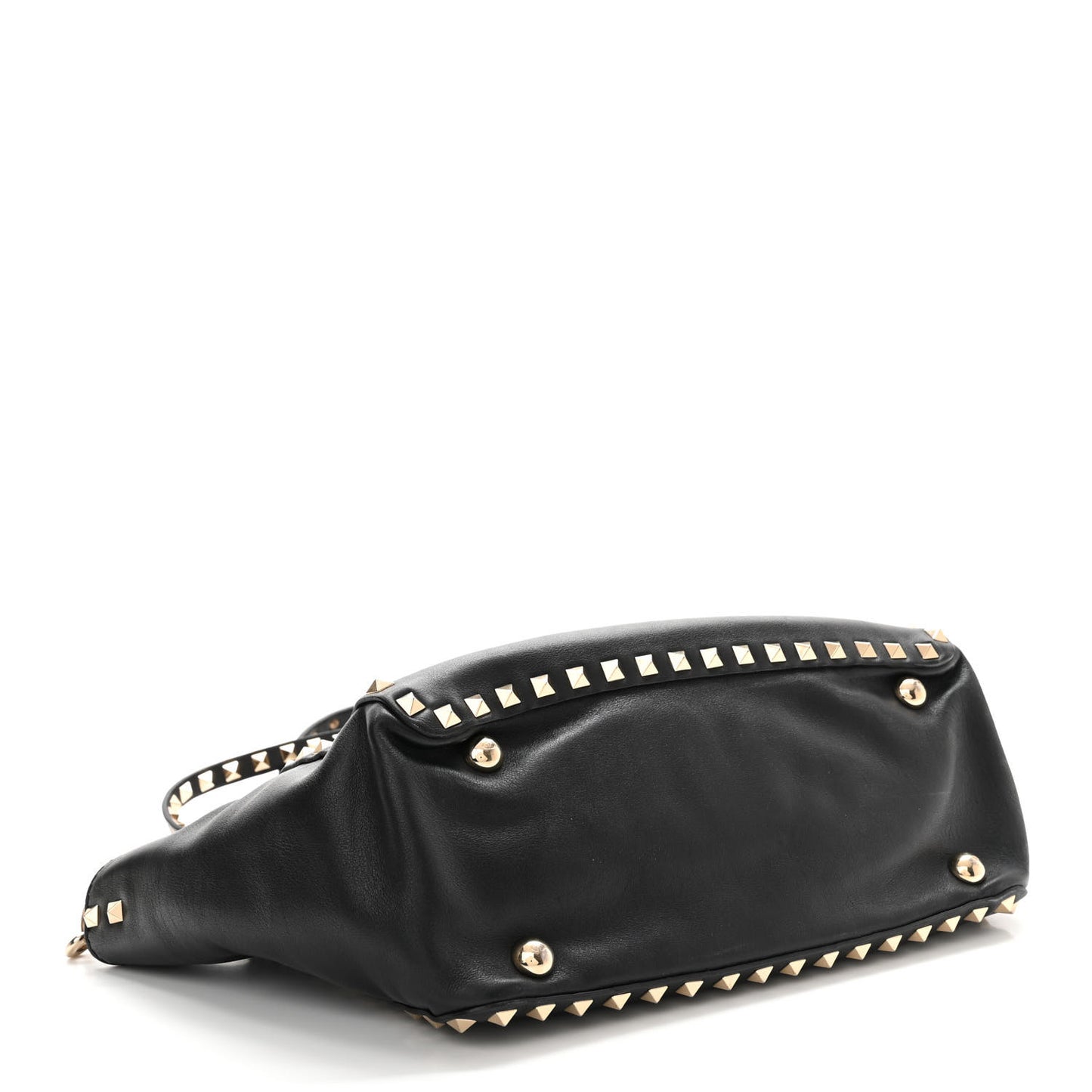 Vitello Small Rockstud Tote Black