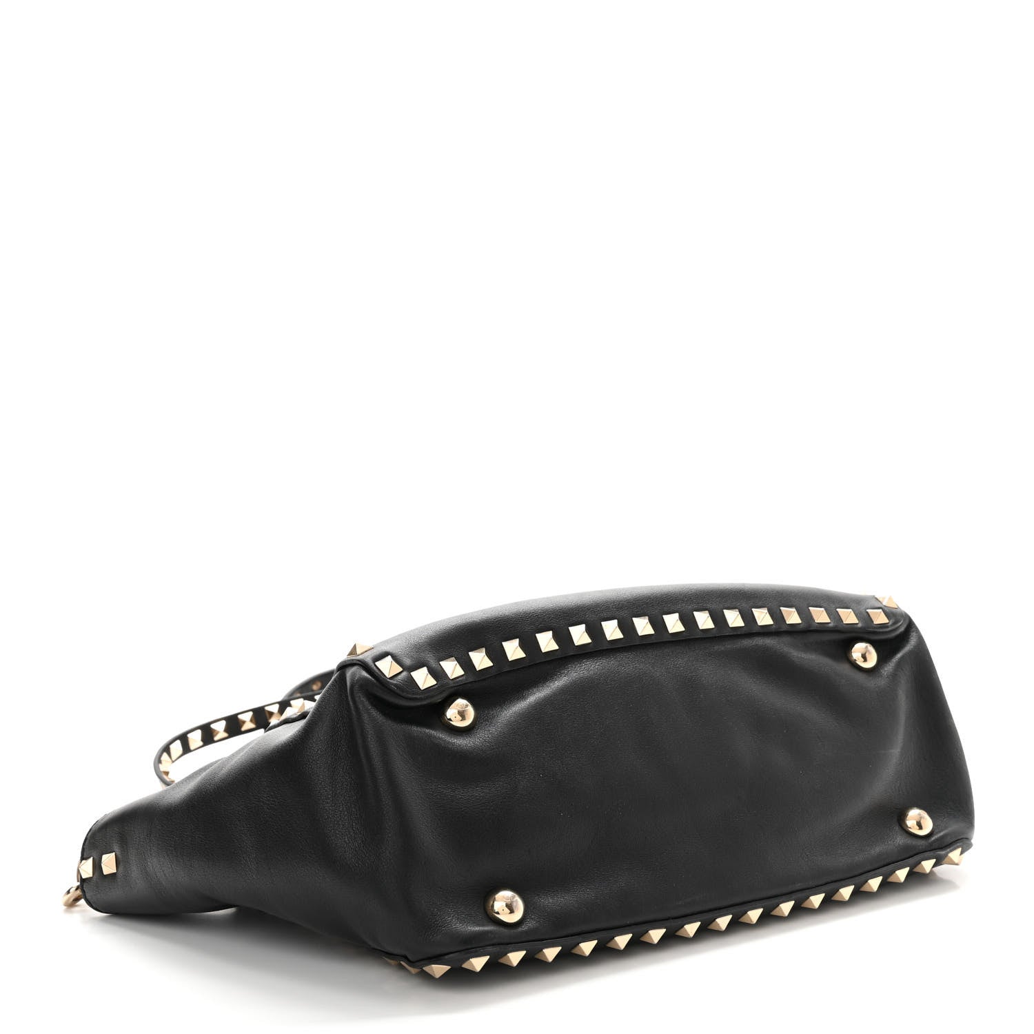 Valentino Garavani Vitello Small Rockstud Tote Black 4 of 10