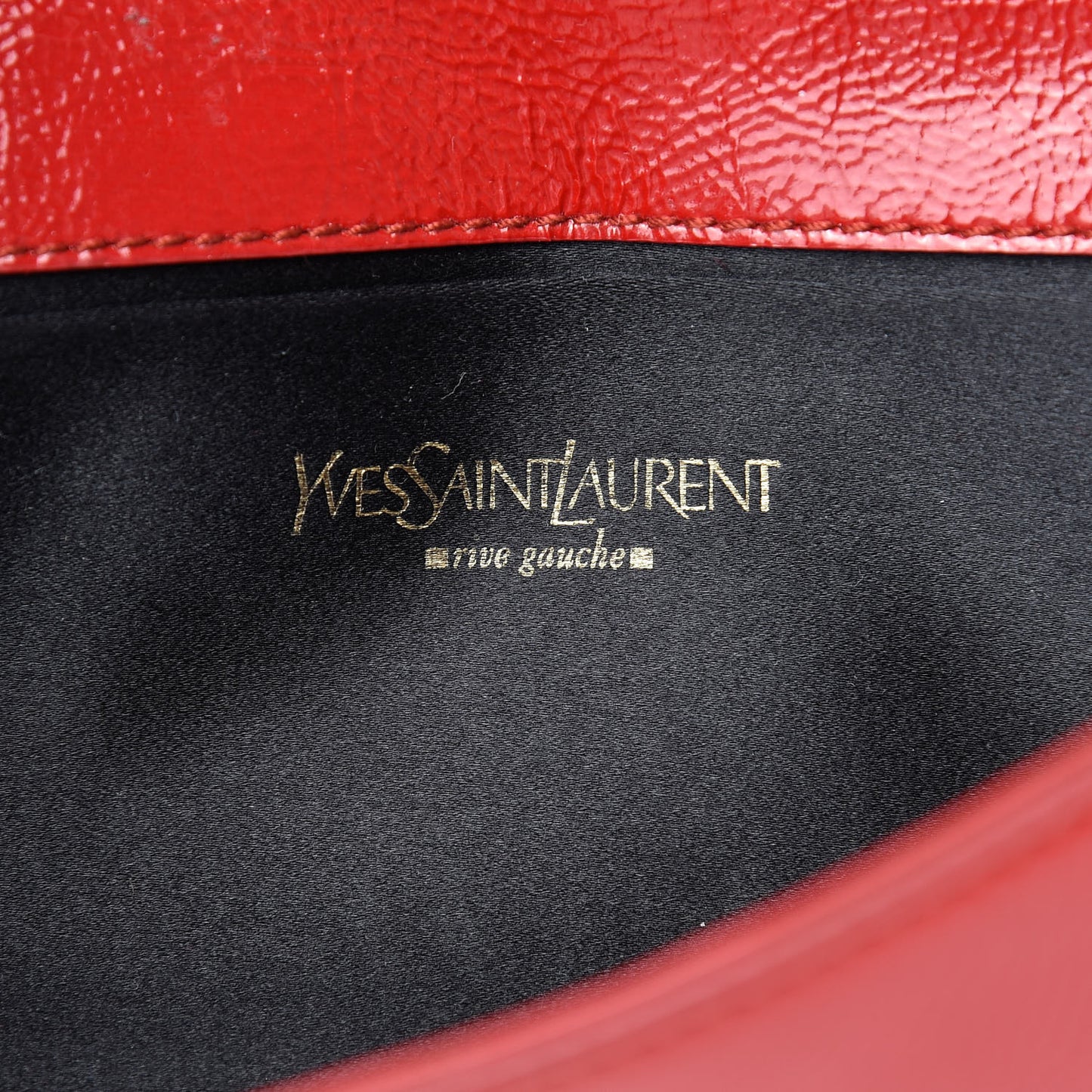 Patent Y-Mail Clutch Red