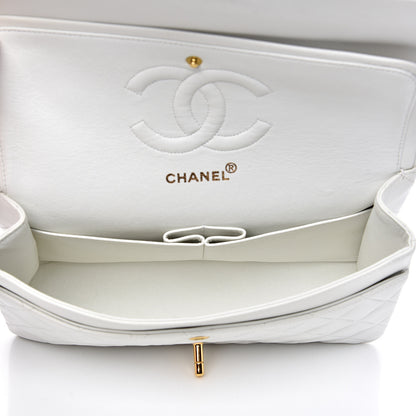 Chanel Lambskin Quilted Medium Double Flap White 4 of 18