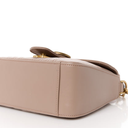 Gucci Calfskin Matelasse Mini GG Marmont Top Handle Shoulder Bag Porcelain Rose 11 of 11
