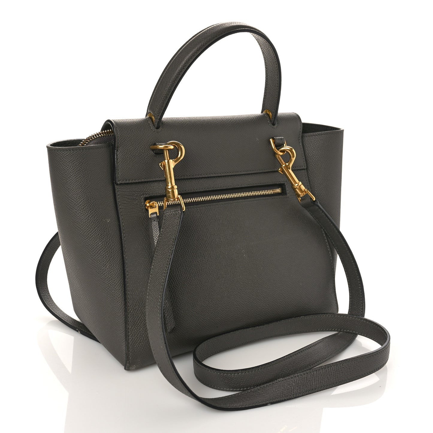 Grained Calfskin Micro Belt Bag Grey