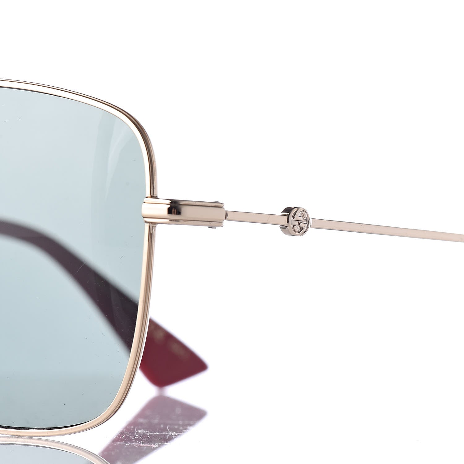 Gucci Squared Aviator Sunglasses GG0108S Black 7 of 8
