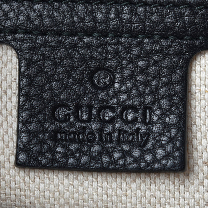 Gucci Pebbled Calfskin Medium Soho Chain Shoulder Bag Black 8 of 9