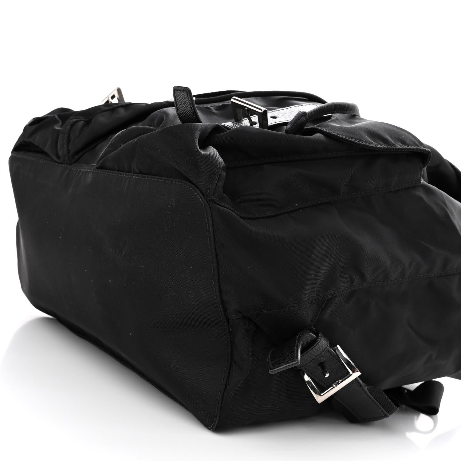 Prada Tessuto Nylon Saffiano Medium Backpack Black 8 of 8