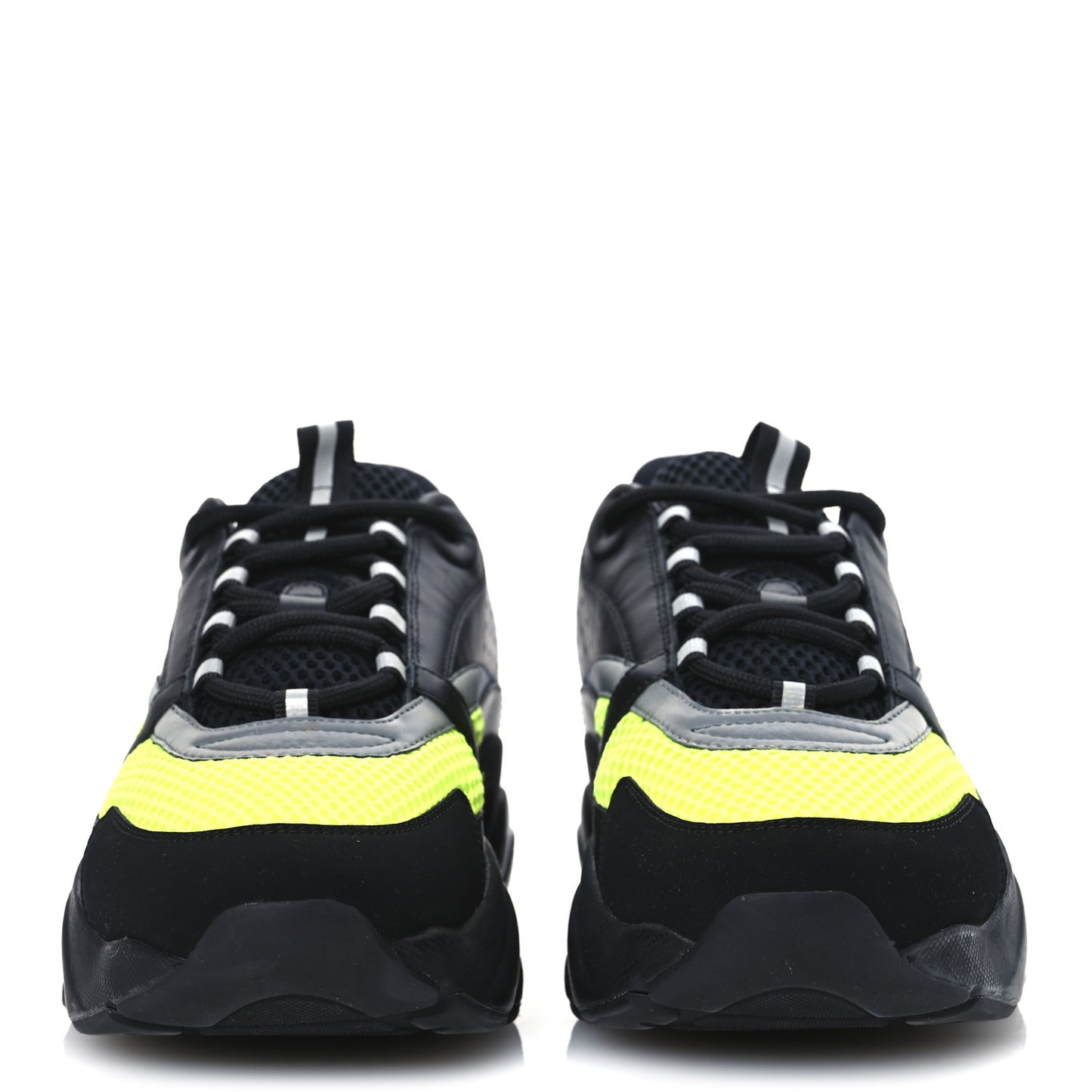 Technical Mesh Calfskin Mens B22 Sneakers 41 Black