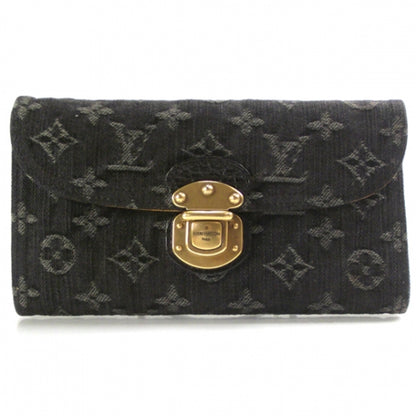Louis Vuitton Denim Amelia Wallet Black 1 of 8
