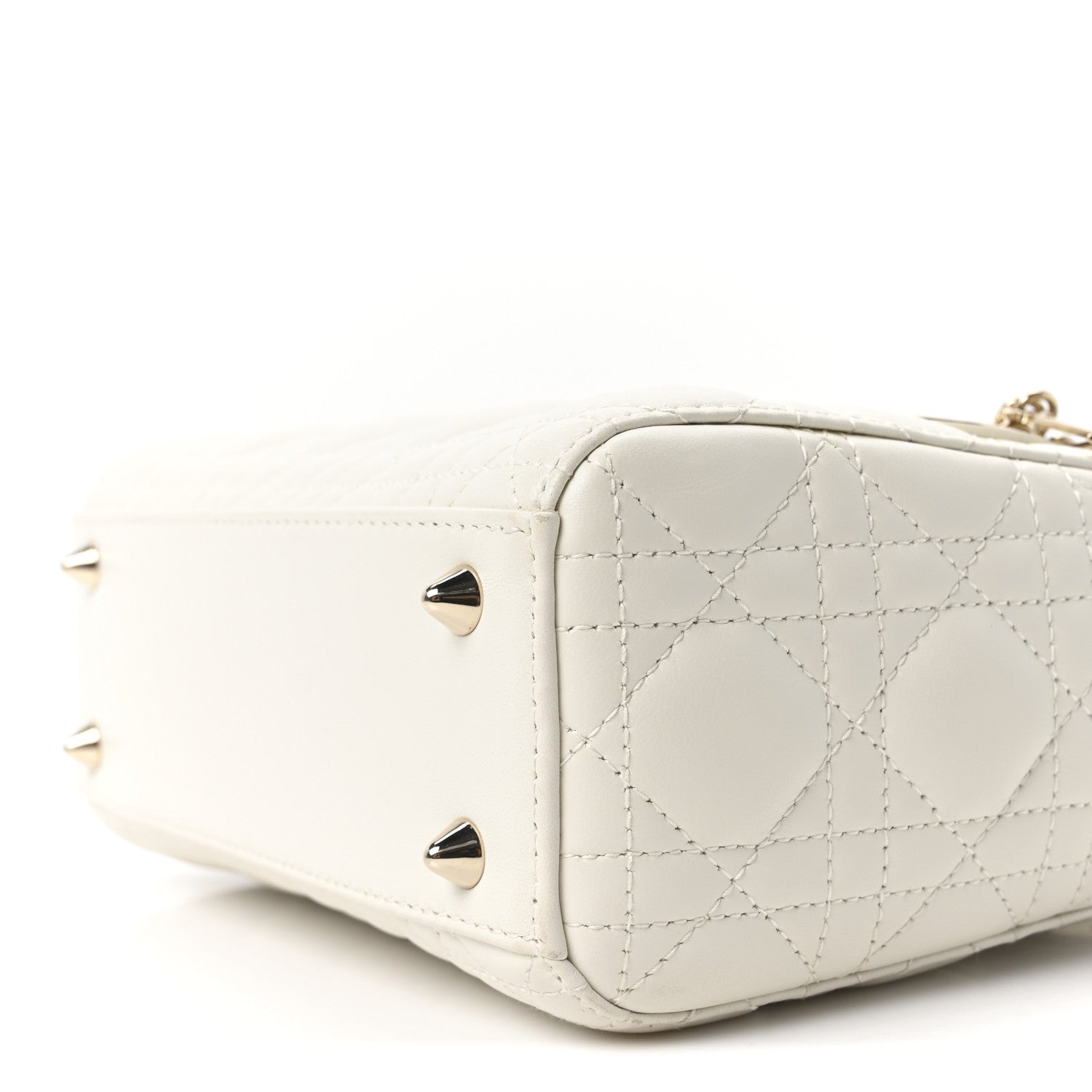 Christian Dior Lambskin Cannage Small My ABCDior Lady Dior White 10 of 10
