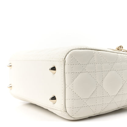 Christian Dior Lambskin Cannage Small My ABCDior Lady Dior White 10 of 10