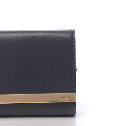 Fendi Shiny Nappa Mini Rush Clutch Navy 10 of 10