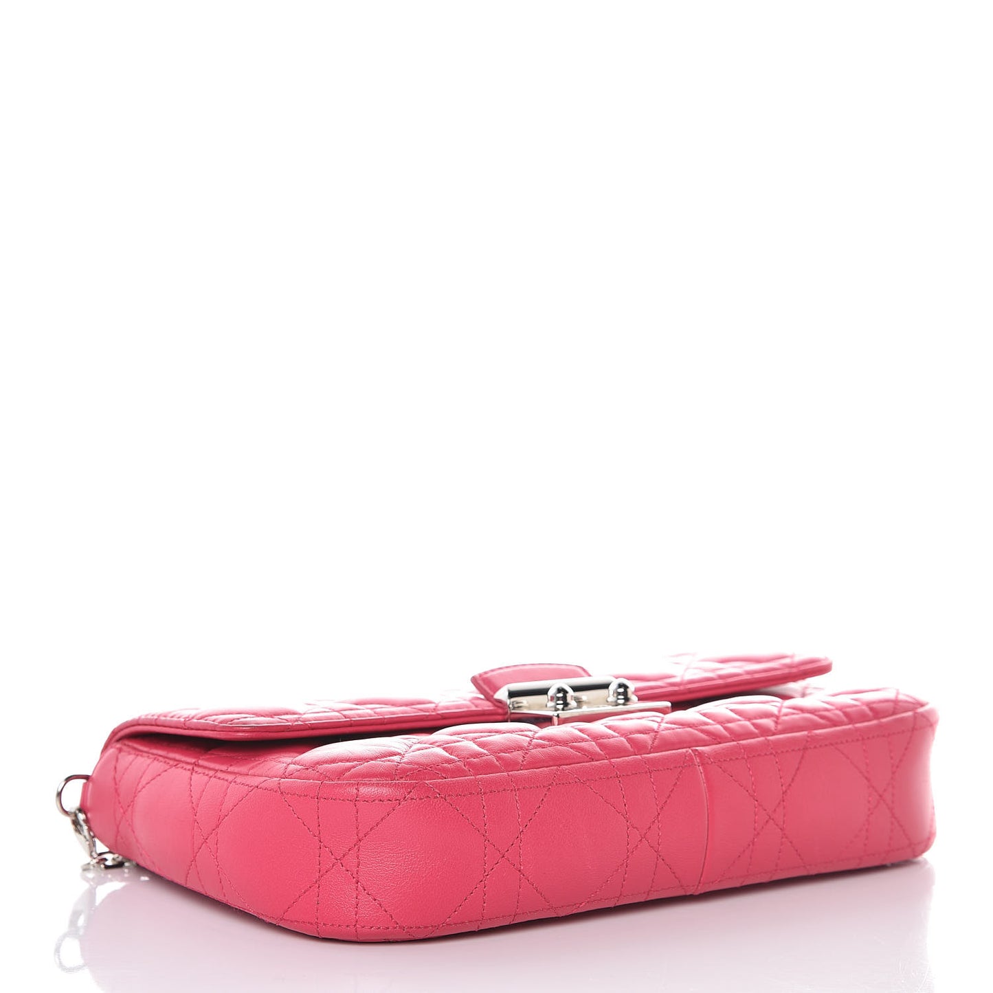Lambskin Cannage Miss Dior Promenade Pouch Fuchsia