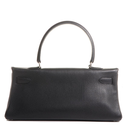 Hermes Taurillon Clemence Shoulder Kelly 40 Black 4 of 26