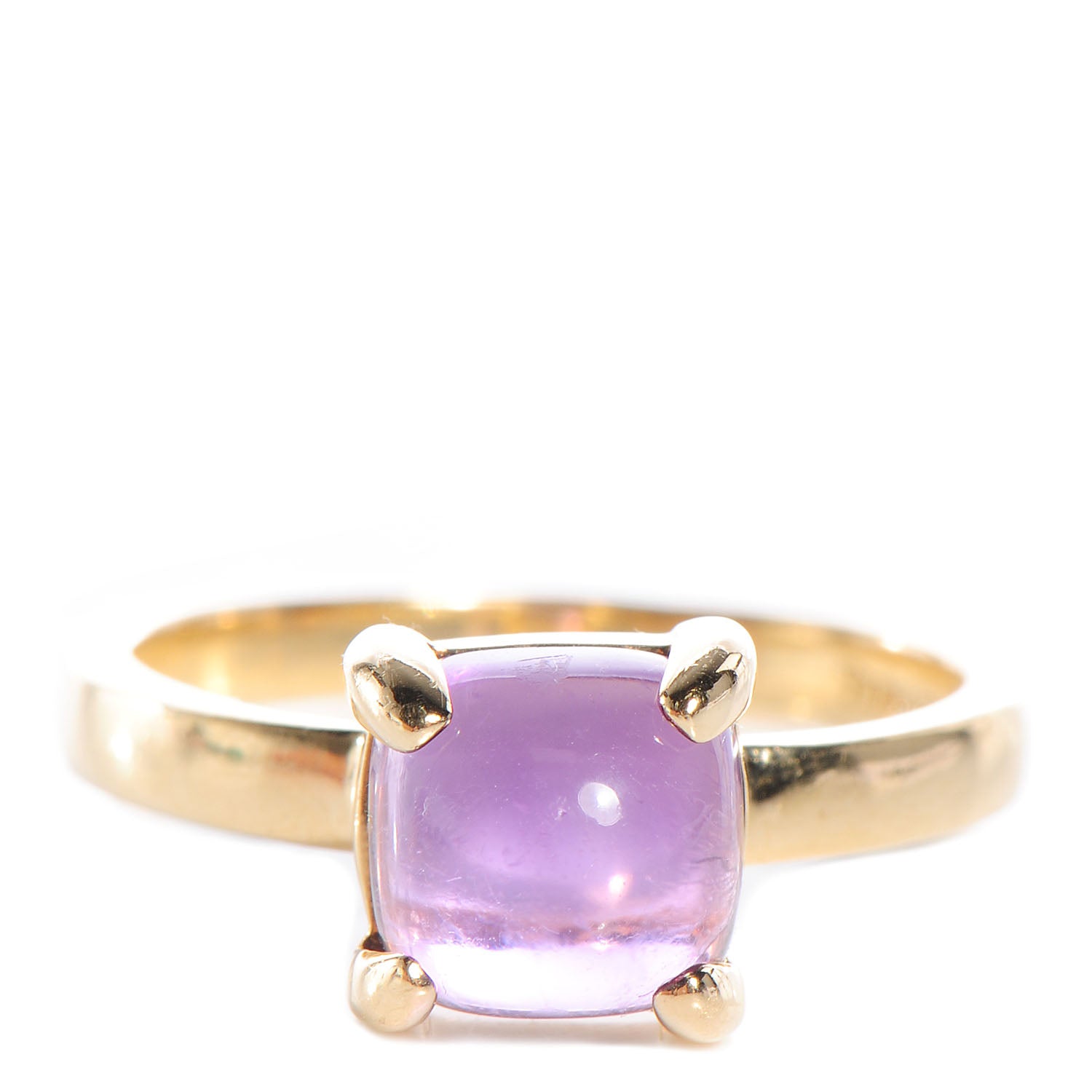 Tiffany 18K Yellow Gold Amethyst 7mm Paloma Picasso Sugar Stacks Ring 6 1 of 5