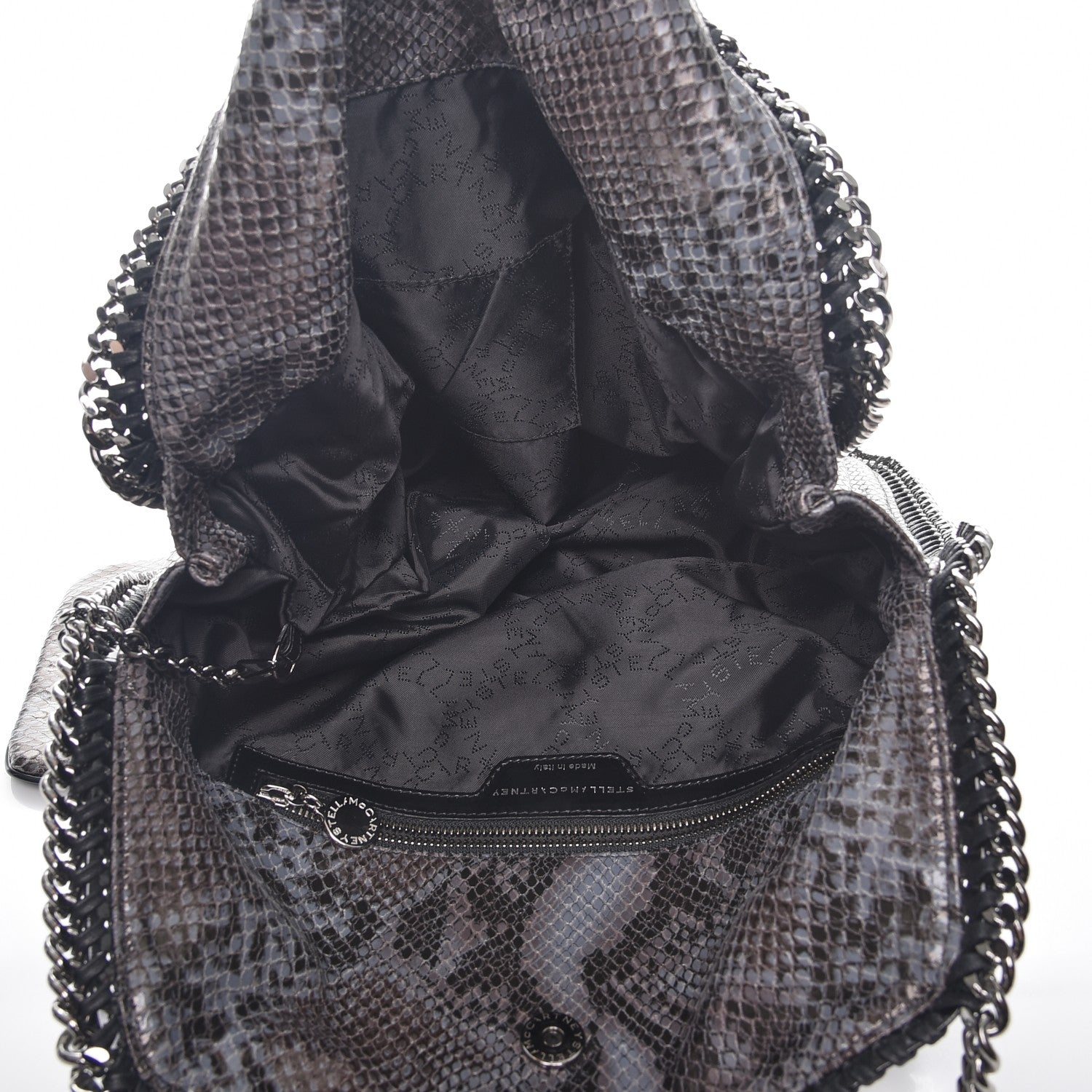 Stella McCartney Eco Python Big Falabella Tote Dark Grey 6 of 10