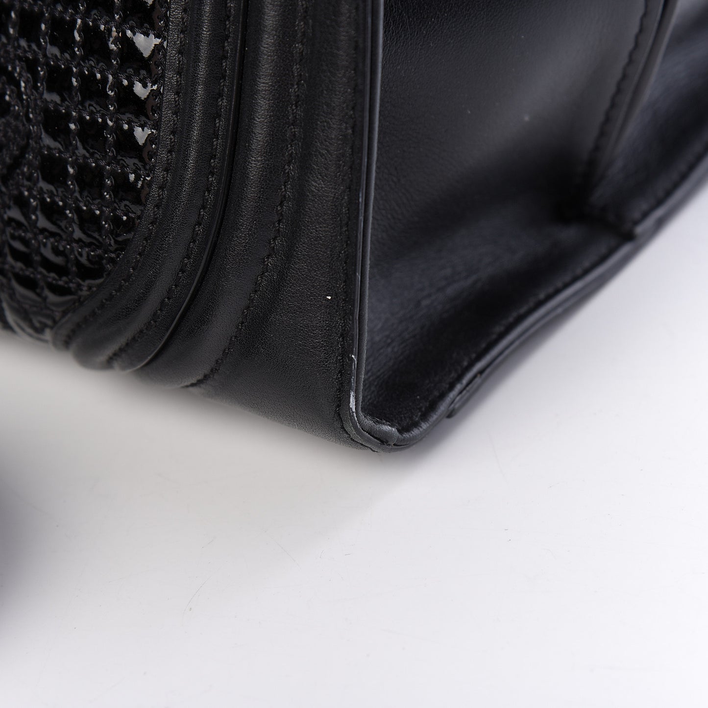 Patent Micro Vanitas Icon Handbag Black