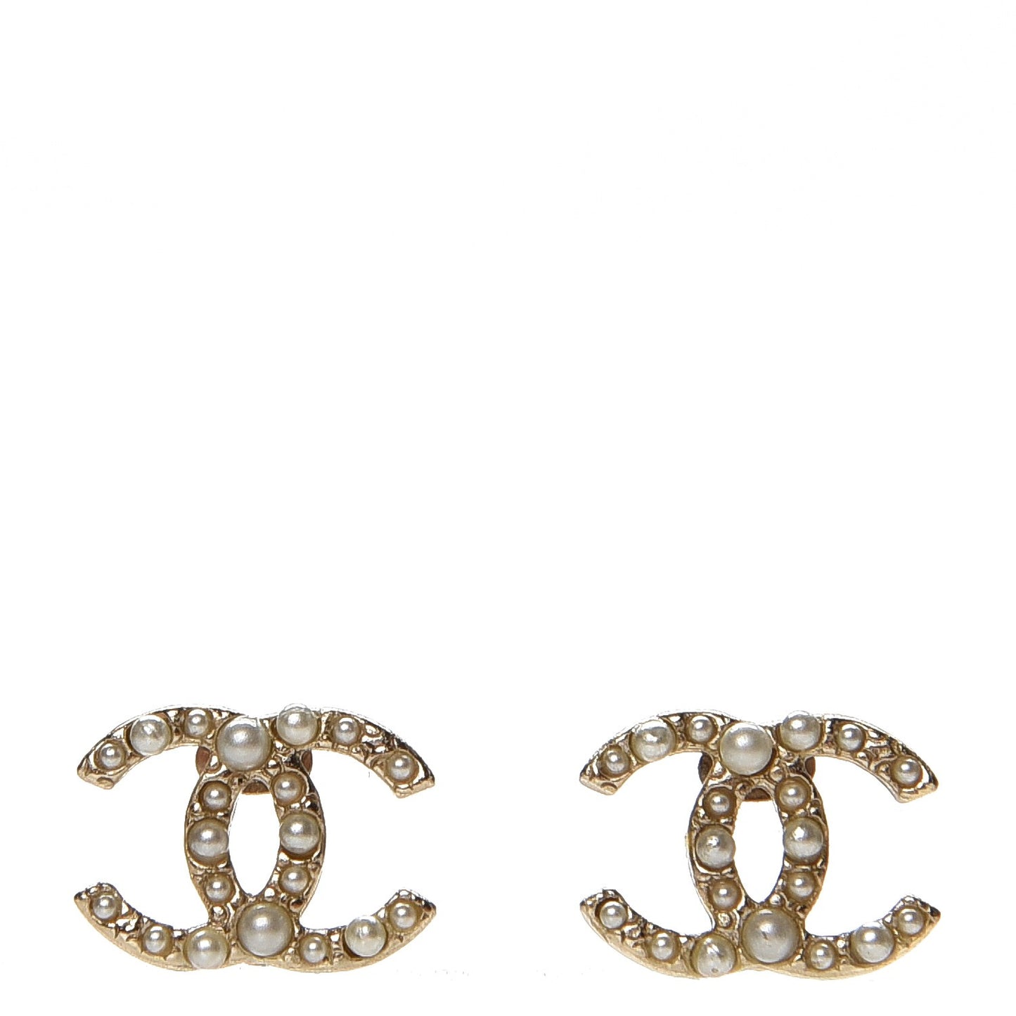 Pearl CC Earrings Gold