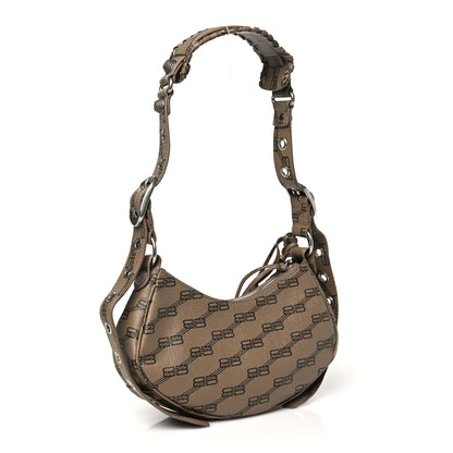 Balenciaga Coated Canvas BB Monogram Le Cagole Shoulder Bag XS Beige Brown 4 of 11