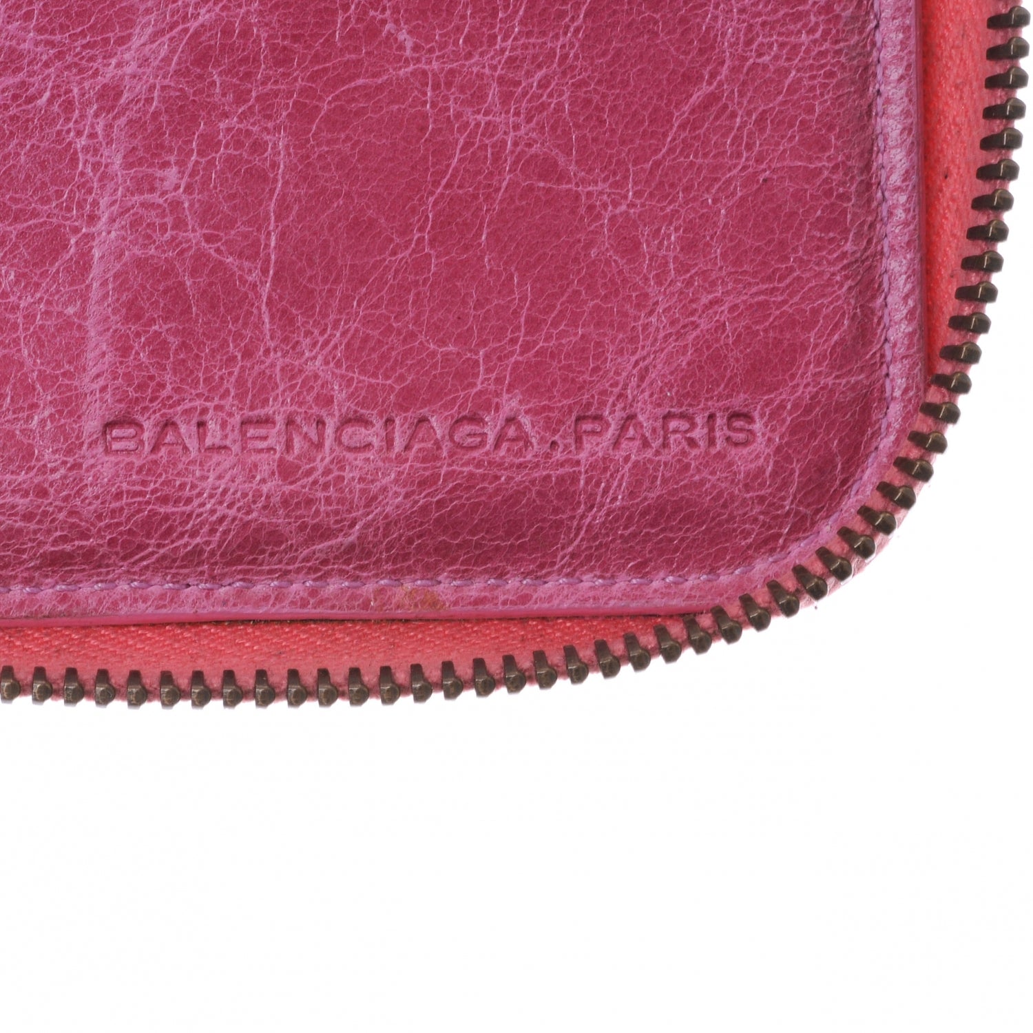 Balenciaga Chevre Motorcycle Compact Wallet Sorbet 5 of 6