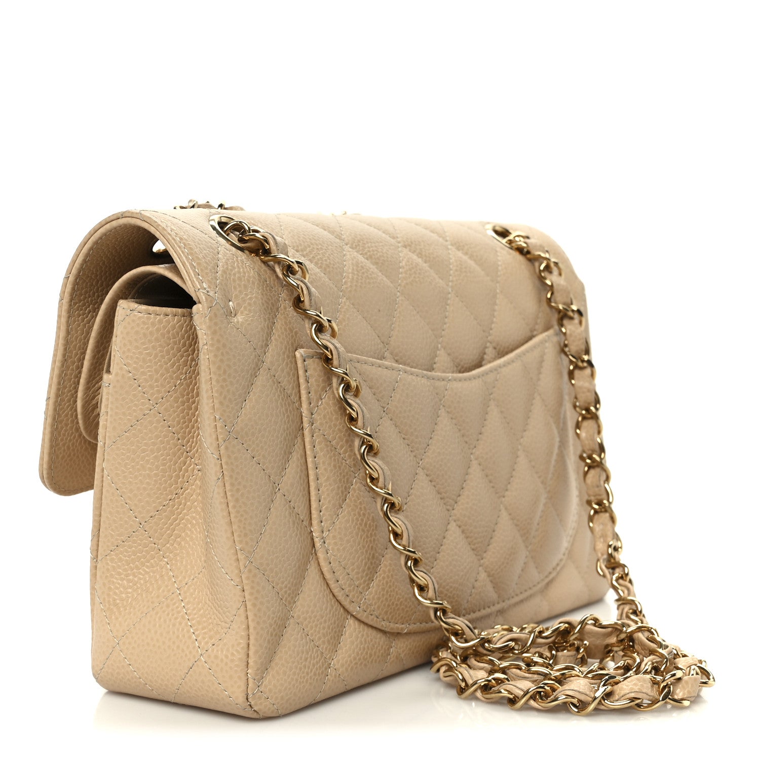 Chanel Caviar Quilted Small Double Flap Beige 3 of 11