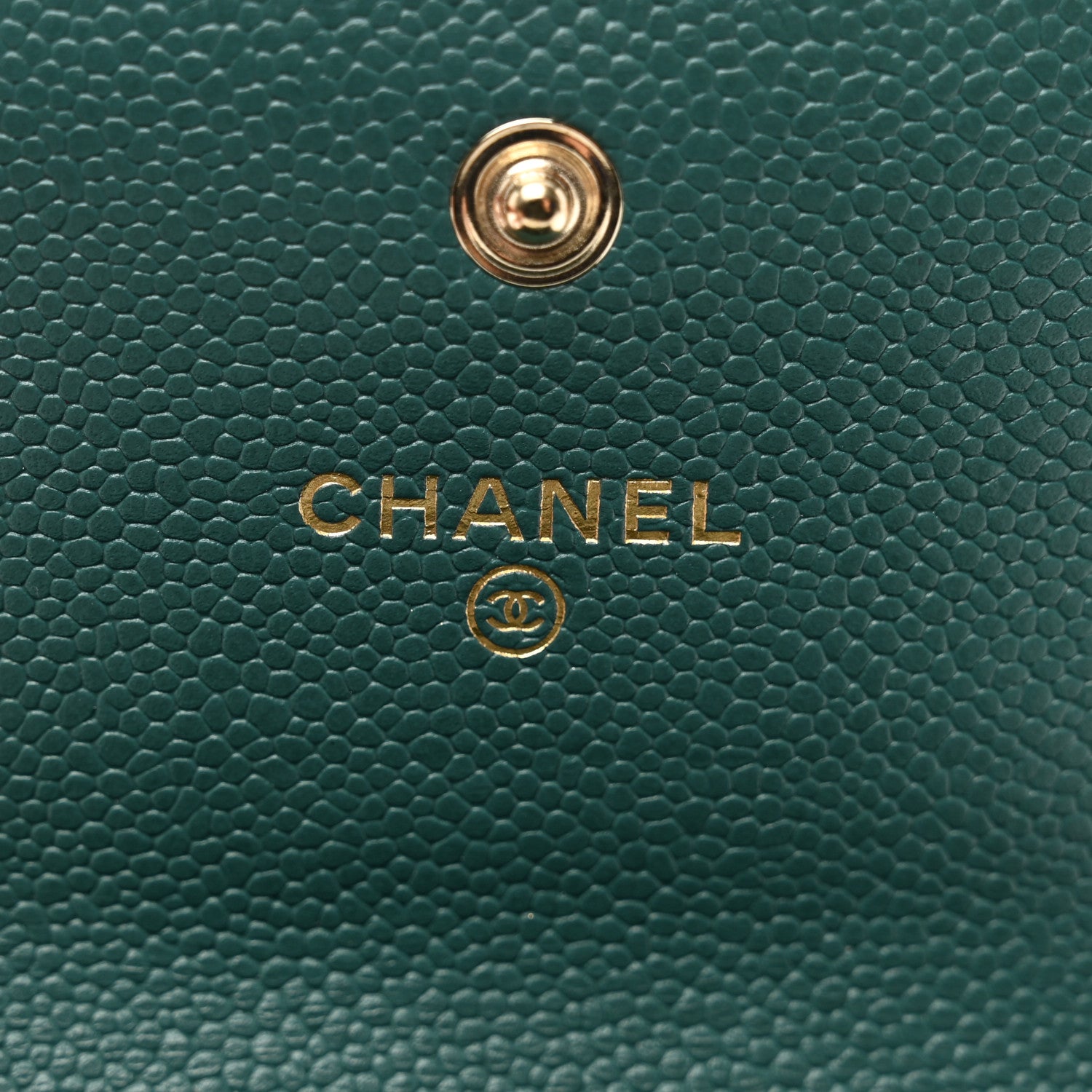 Chanel Caviar Quilted Boy Card Holder On Chain Green 6 of 8