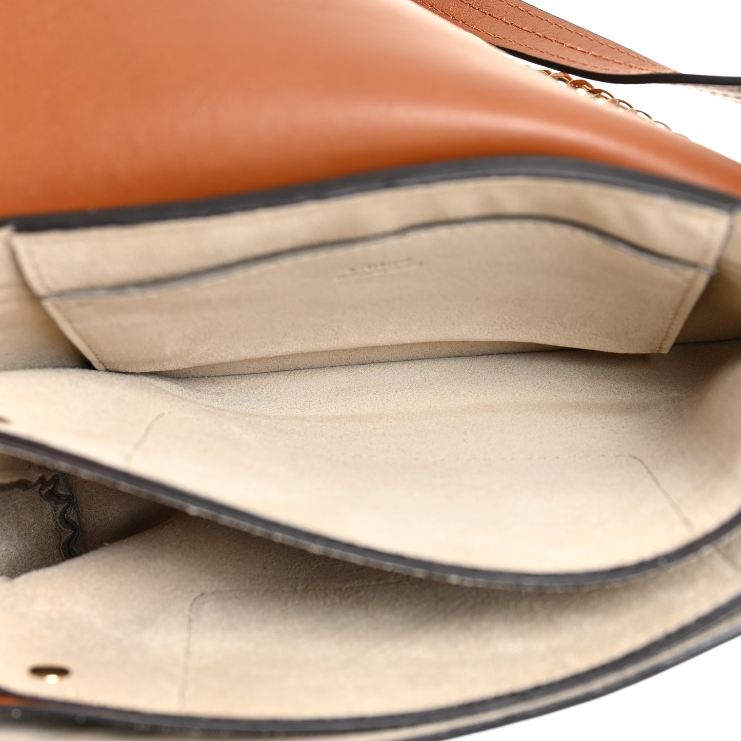 Suede Calfskin Small Faye Shoulder Bag Tobacco