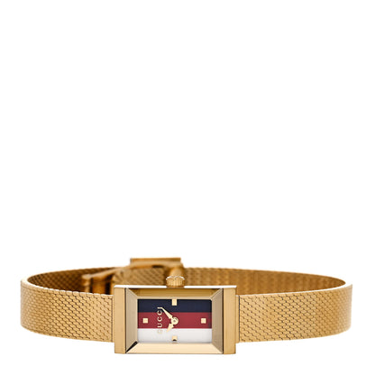 Gucci Stainless Steel 14mm Web G-Frame Quartz Watch Gold 2 of 5