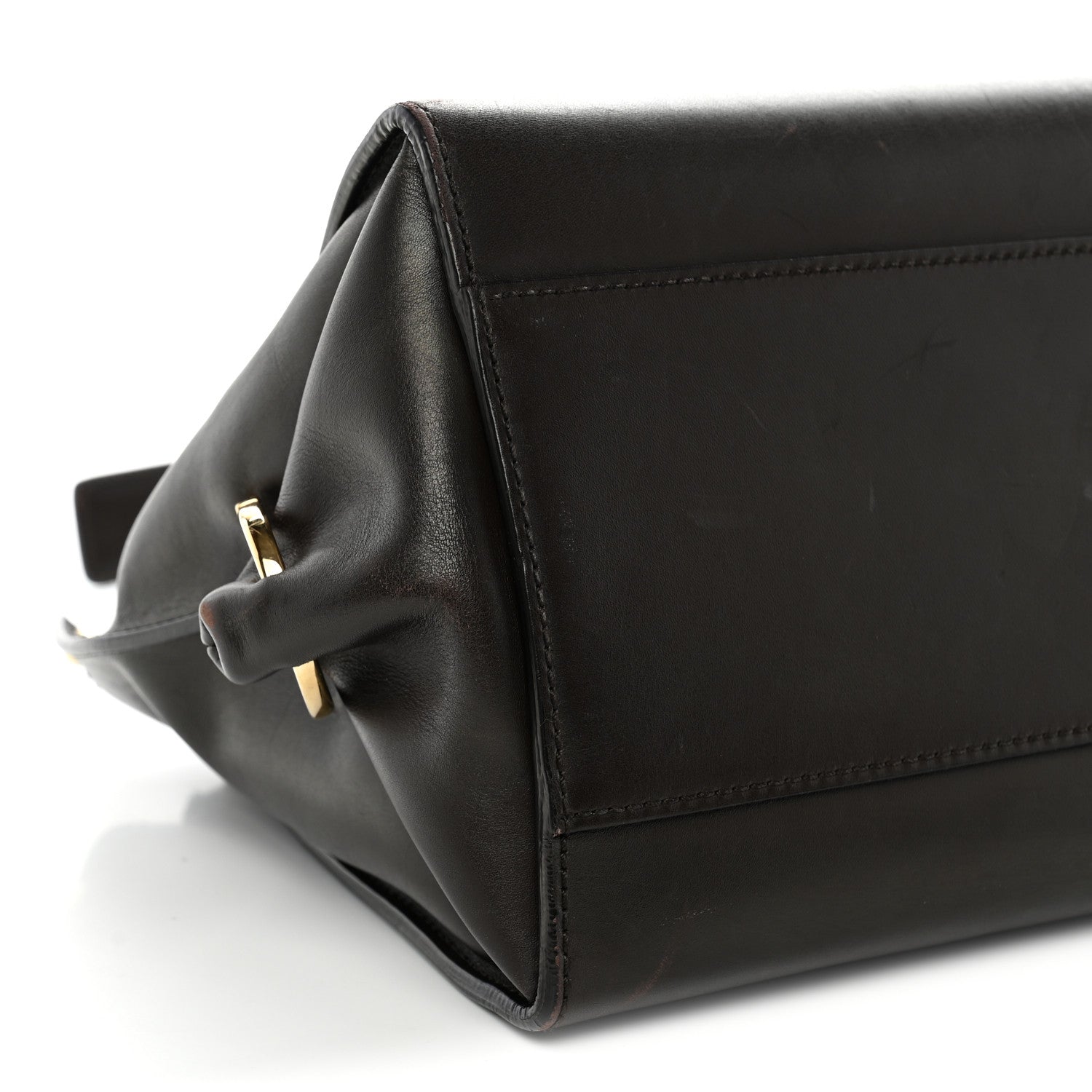 Salvatore Ferragamo Calfskin Medium Sofia Shoulder Bag Brown 9 of 12