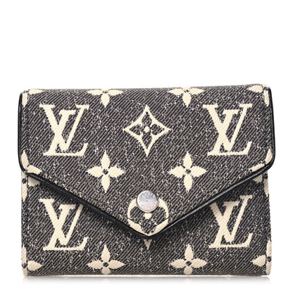 Louis Vuitton Denim Monogram Jacquard Victorine Wallet Grey 1 of 12