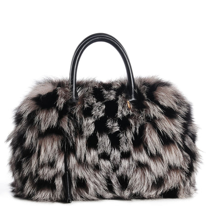 Louis Vuitton Fox Fur Damier Clair-Obscur Speedy Black 1 of 7