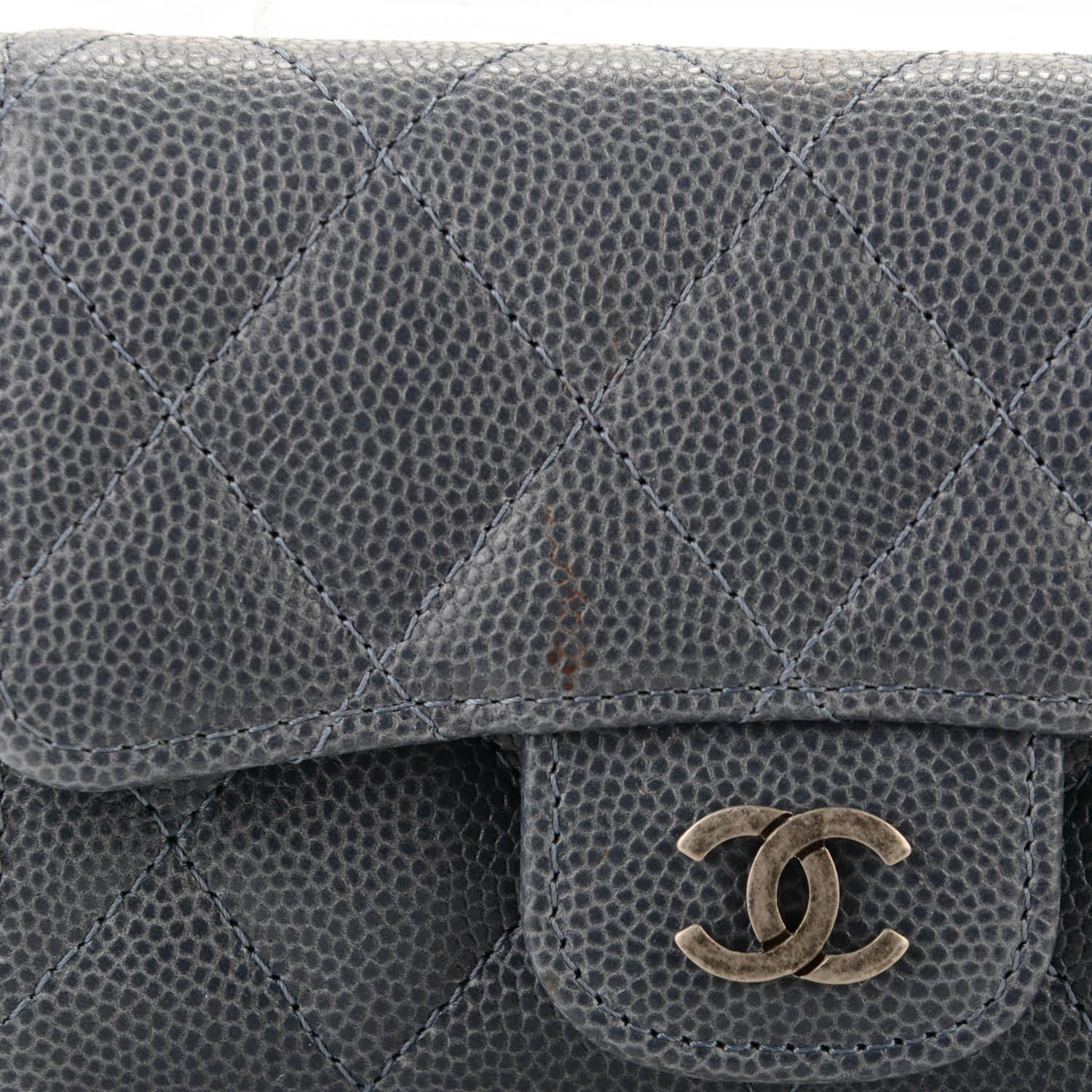 Chanel Caviar Quilted Card Holder Grey 3 of 8