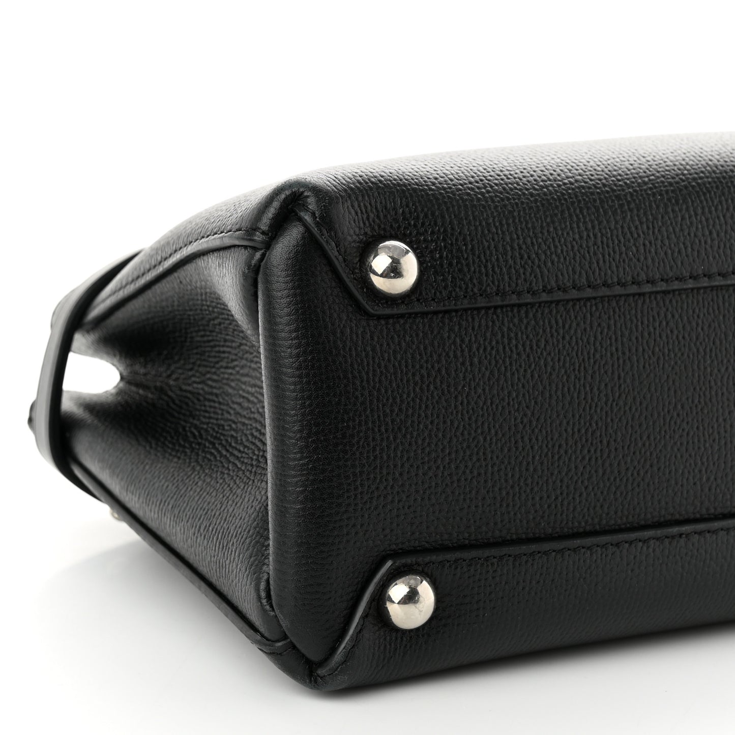 Grainy Calfskin House Check Baby Banner Tote Black