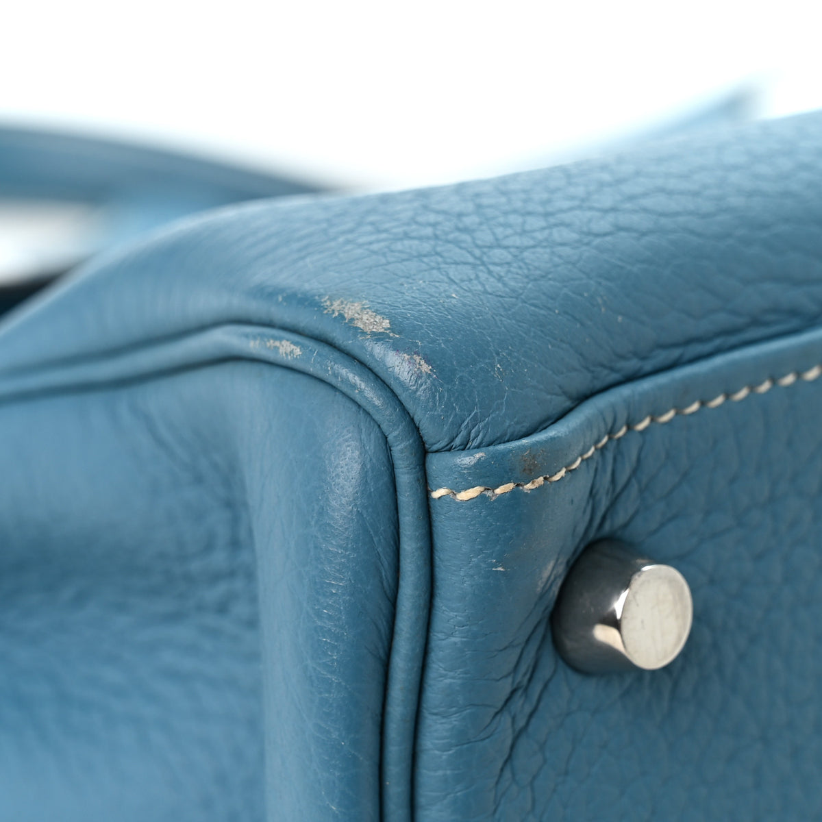 Hermes Taurillon Clemence Kelly Retourne 28 Bleu Jean 14 of 14