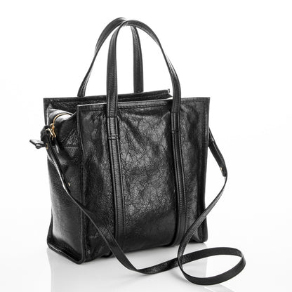 Balenciaga Agneau Small Bazar Shopper Tote Black Rouge Groseille 8 of 9