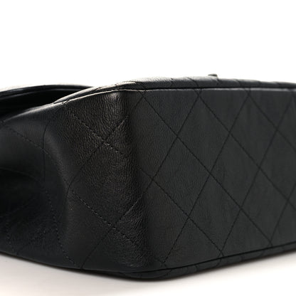 Chanel Crumpled Calfskin Quilted Jumbo Double Flap So Black 9 of 11