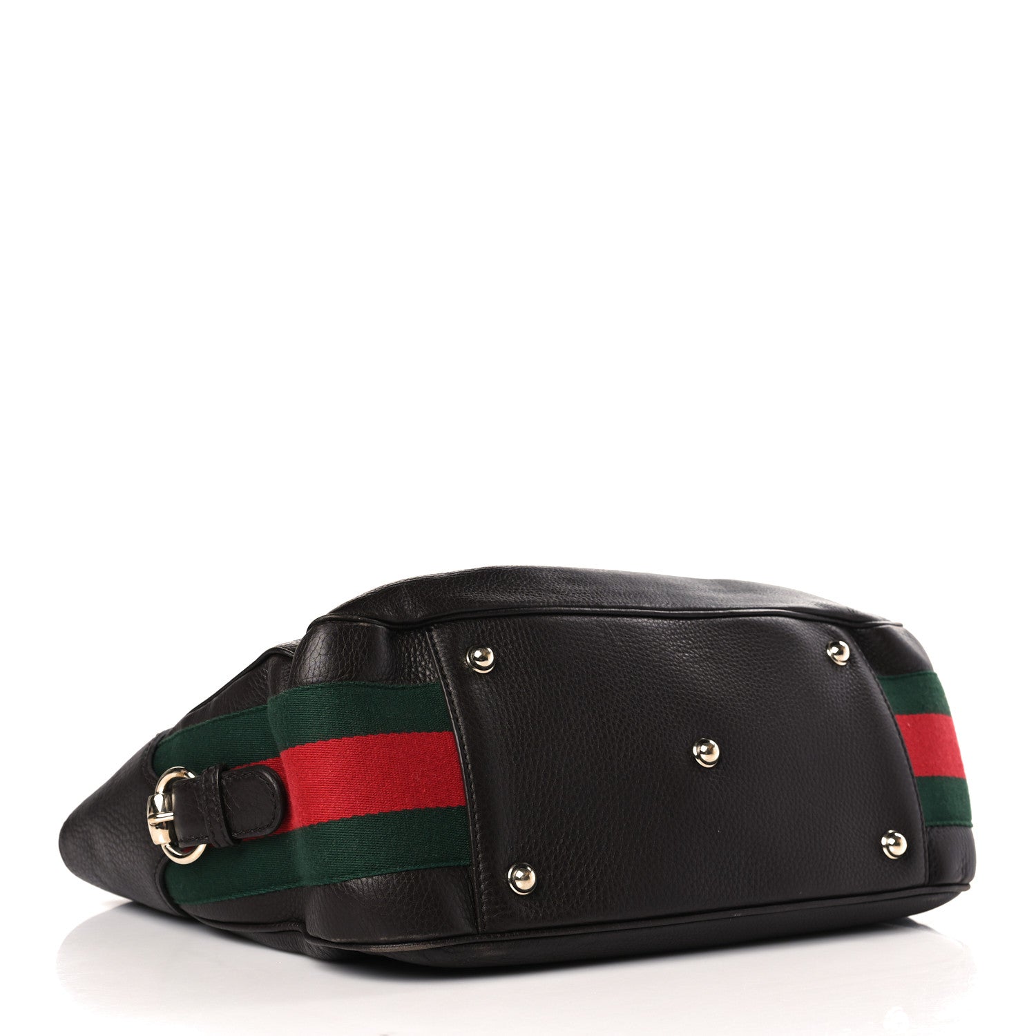 Gucci Calfskin Horsebit Web Dark Brown 4 of 10