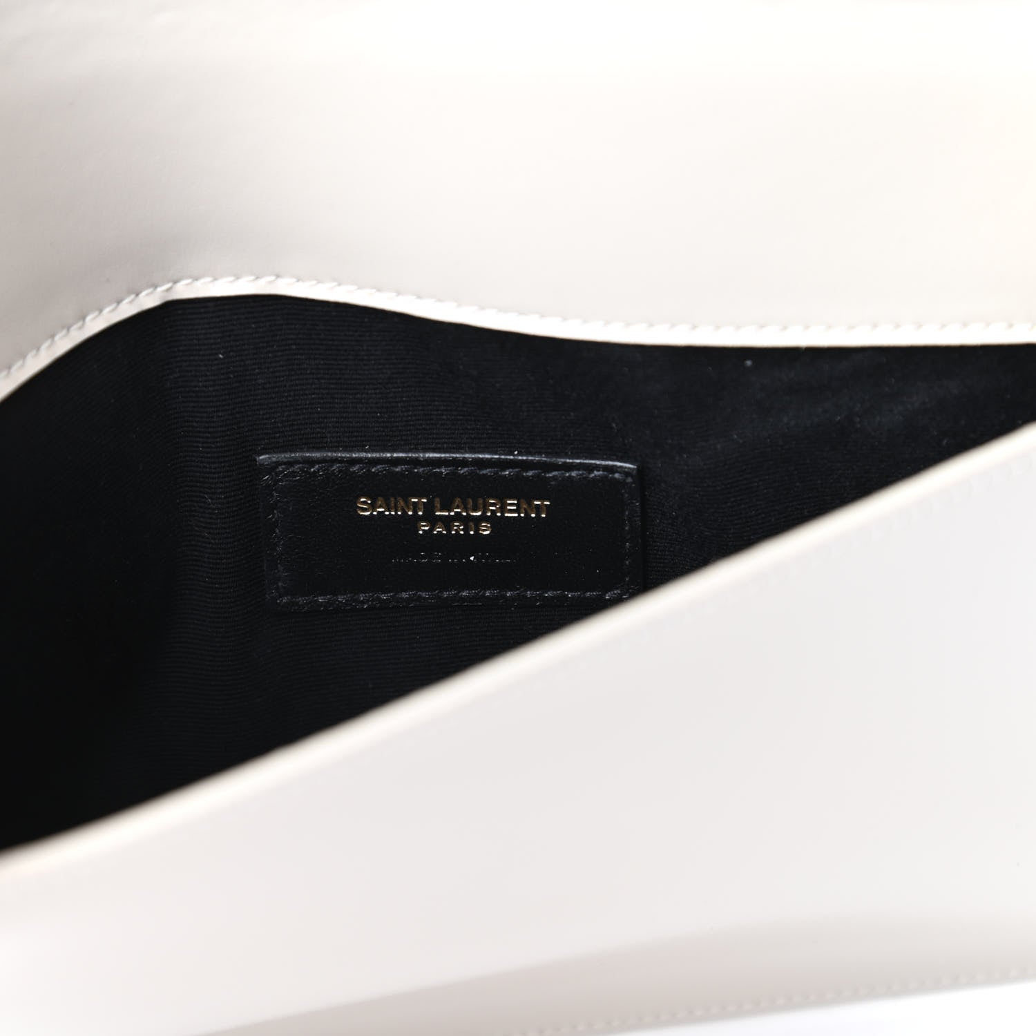 Saint Laurent Smooth Shiny Calfskin Uptown Pouch Crema Soft 8 of 11