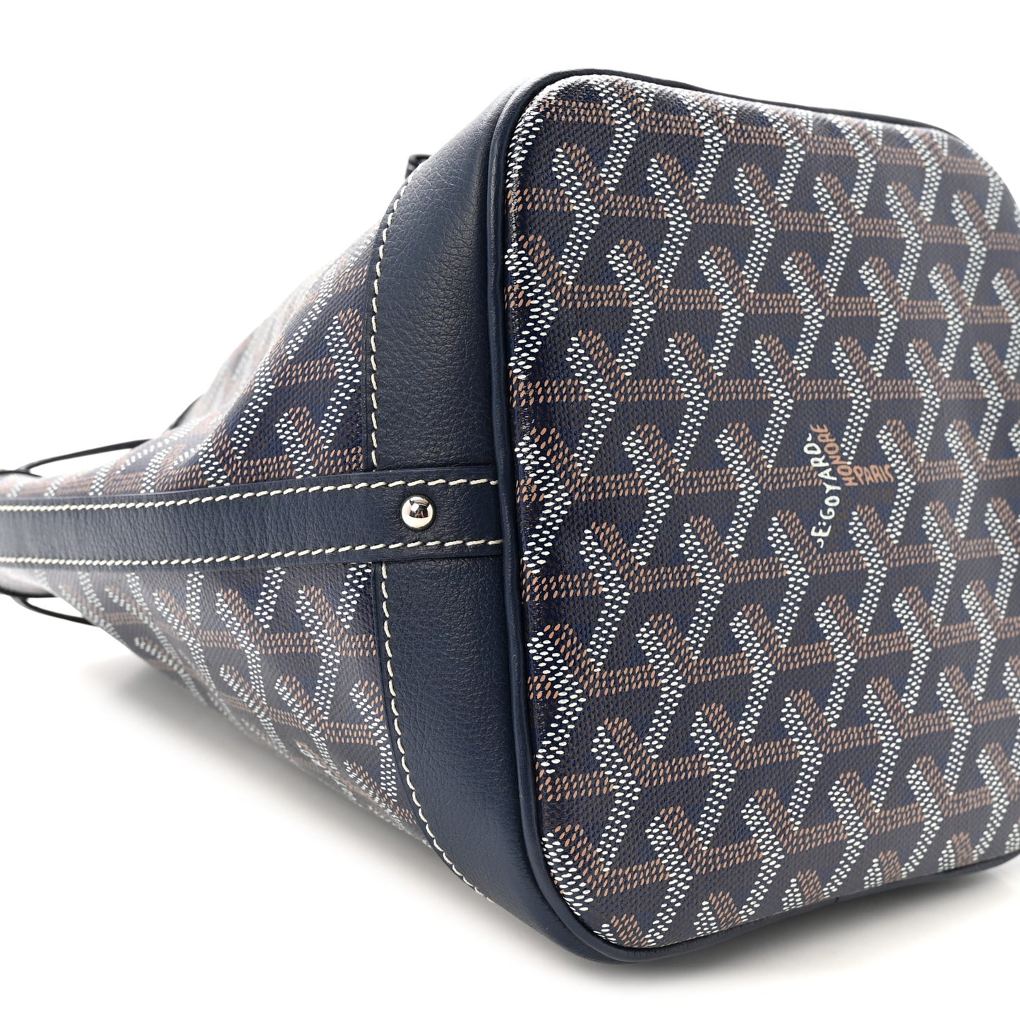 Goyardine Petit Flot Bucket Bag PM Navy