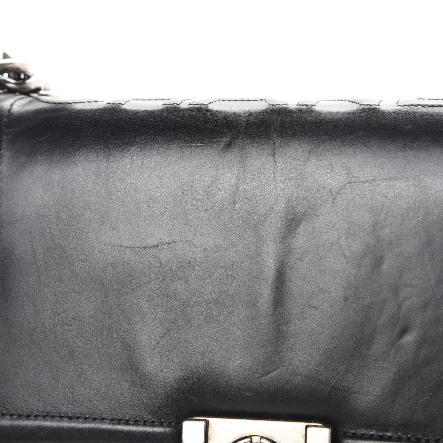 Calfskin Medium Boy Flap Black