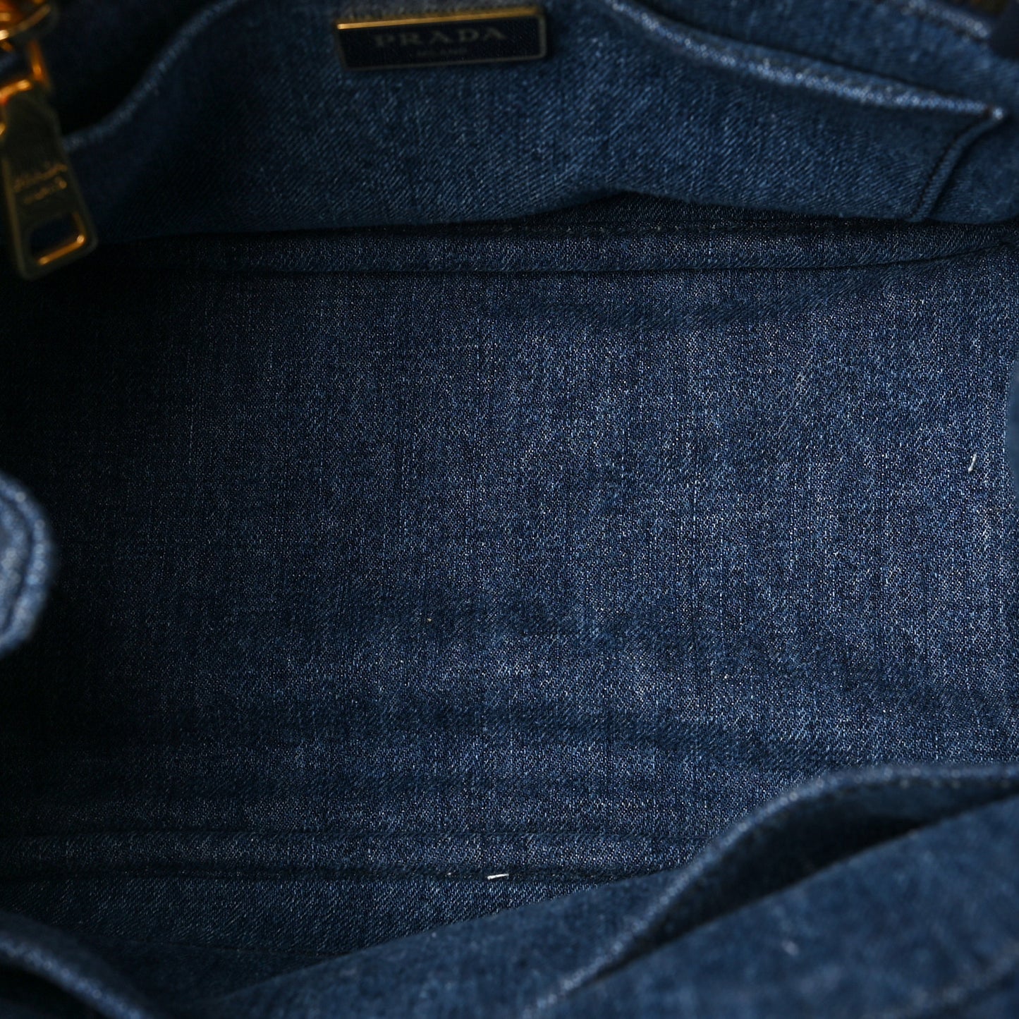Denim Small Logo Tote Bleu