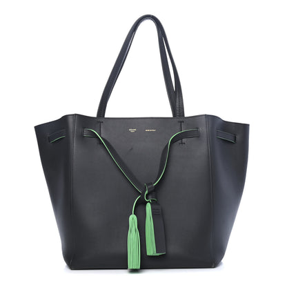 Celine Smooth Calfskin Small Tassel Cabas Phantom Gray Green 1 of 10
