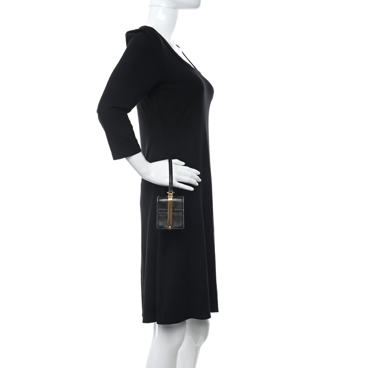 Celine Lizard Triomphe Minaudiere Black 2 of 10