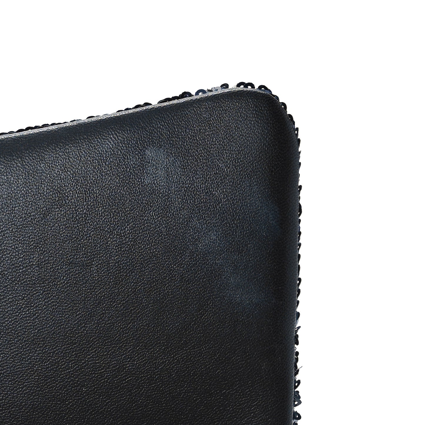 Sequin Quilted Medium Single Flap Blue