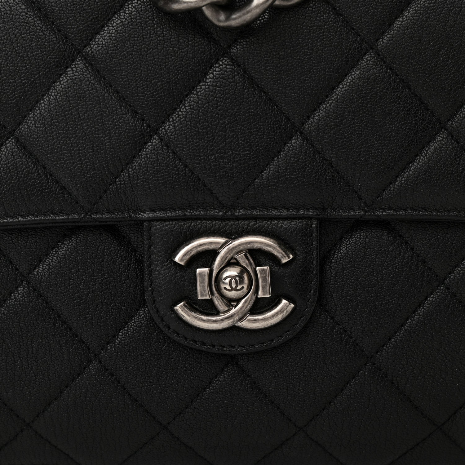 Chanel Goatskin Quilted Large Perfect Edge Flap Black 7 of 9