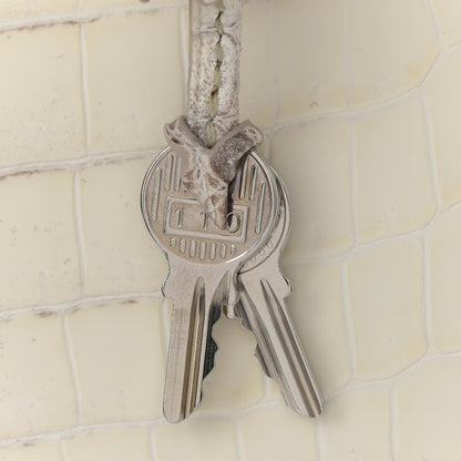 Hermes Matte Niloticus Crocodile Himalaya Birkin 25 Blanc 30 of 31