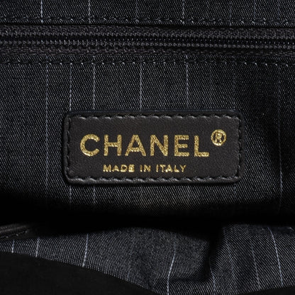 Chanel Glazed Calfskin Portobello Tote Black Beige 6 of 8