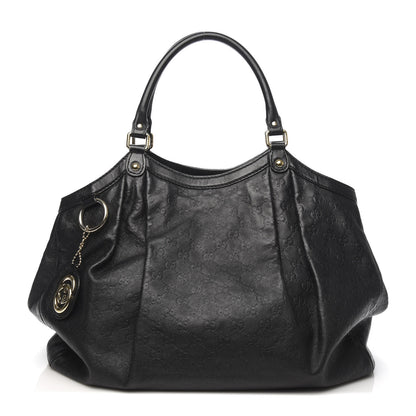 Gucci Guccissima Large Sukey Tote Black 1 of 16