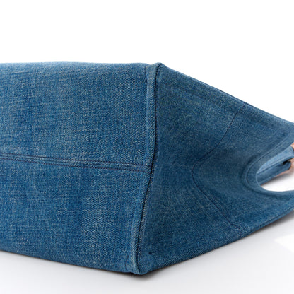 Celine Denim Large Thais Cabas Navy Tan 10 of 10