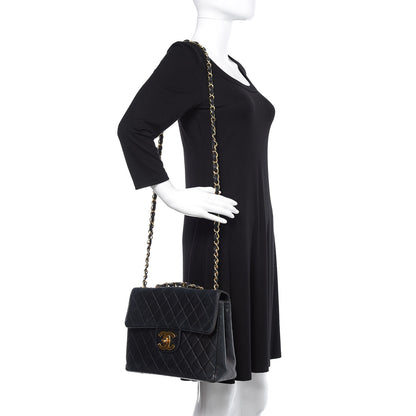Chanel Lambskin Quilted XL Jumbo Single Flap Black 3 of 31