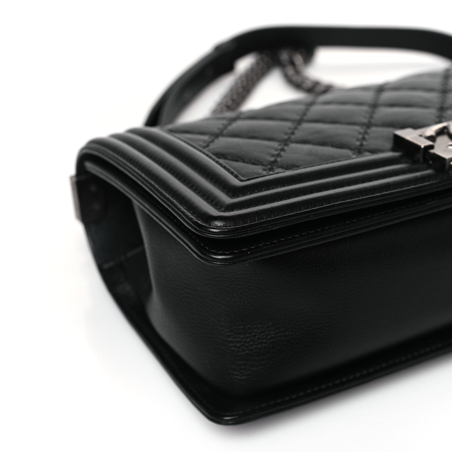 Chanel Calfskin Double Stitch Medium Boy Flap Black 8 of 9